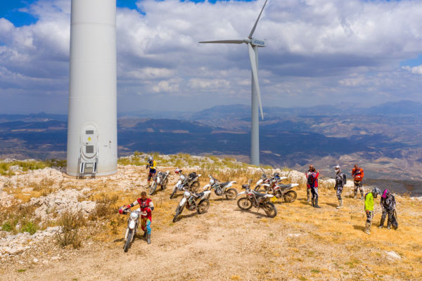 Off road motorcycle tour up to the windmills in Loja, Malaga