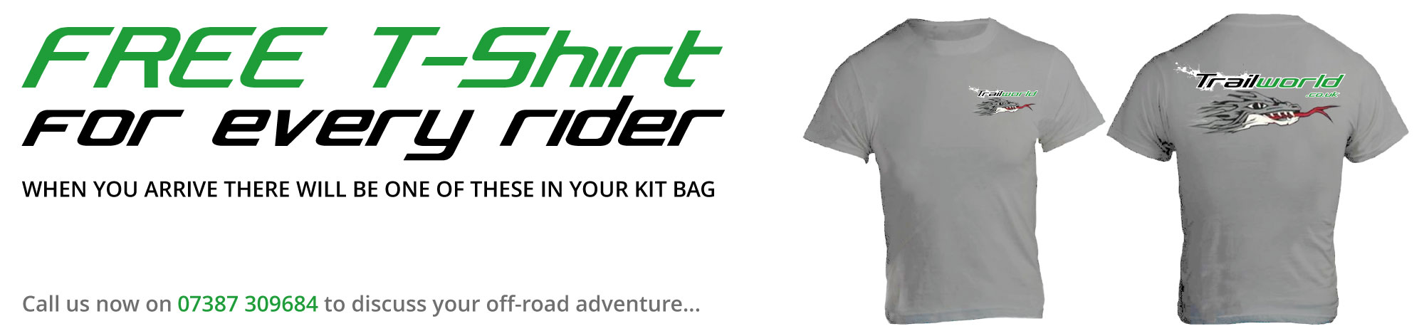 FREE Cotton T-Shirt for every rider