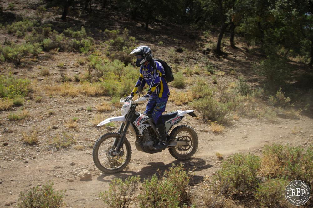 One of our customers riding on the dusty trails during their motorcycle holiday.   