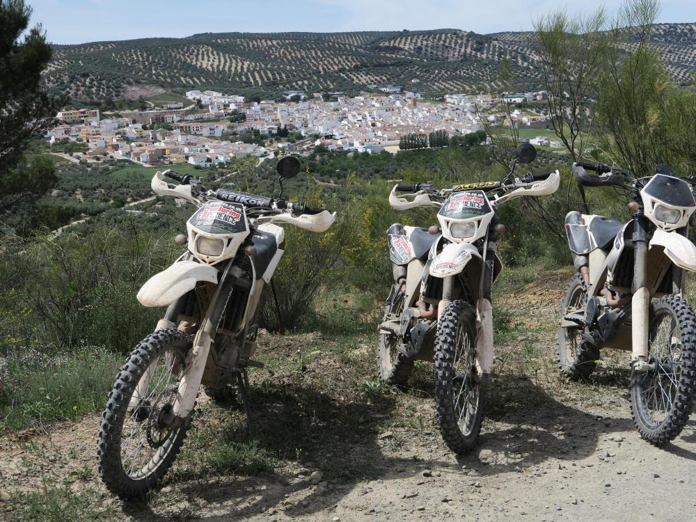 Riding through white spanish villages whilst riding from trail to trail